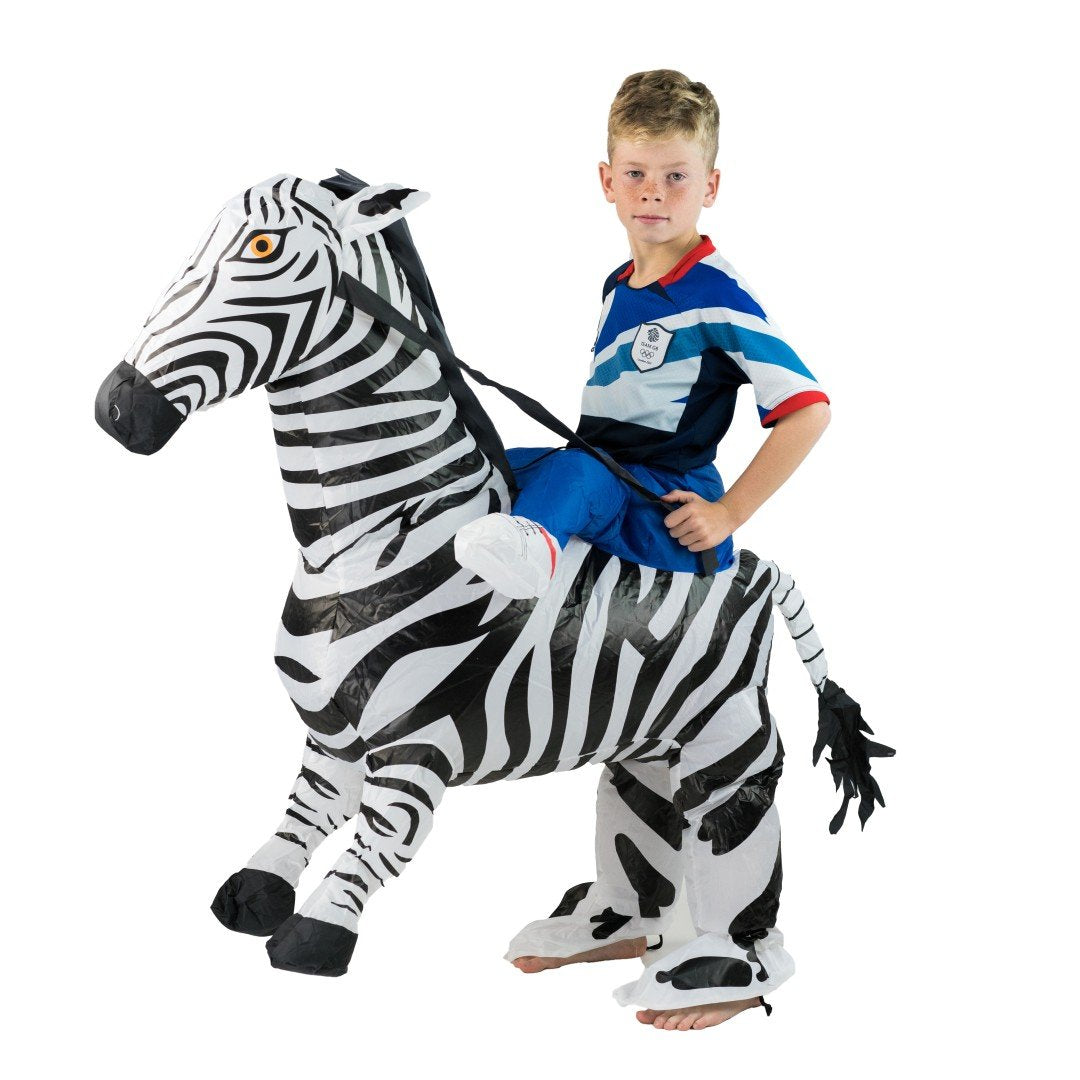 Costume Gonfiabile da Zebra per Bimbi