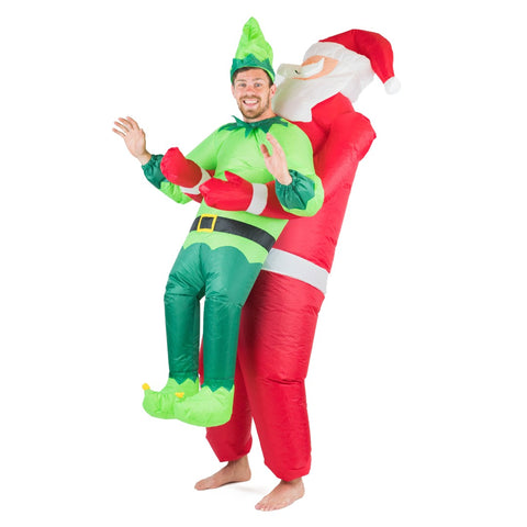 Costume Gonfiabile da Babbo Natale e Elfo per Adulti