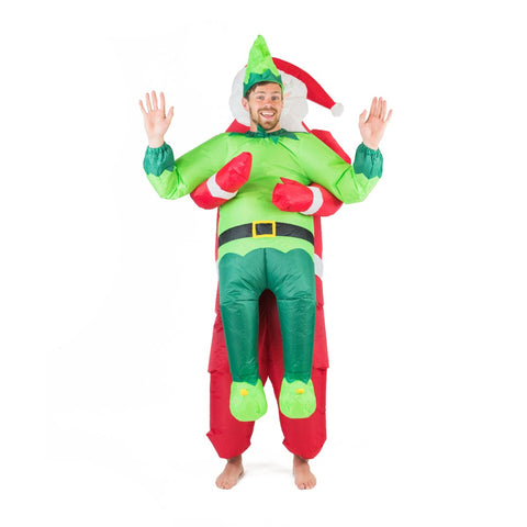 Costume Gonfiabile da Babbo Natale e Elfo per Adulti