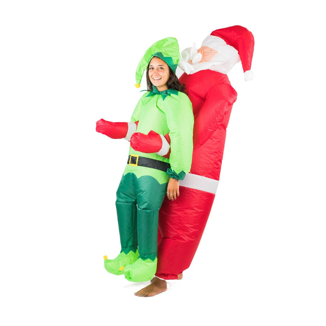 Costume Gonfiabile da Babbo Natale e Elfo per Adulti