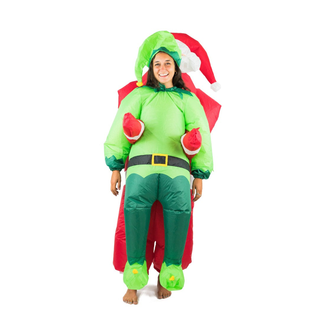 Costume Gonfiabile da Babbo Natale e Elfo per Adulti