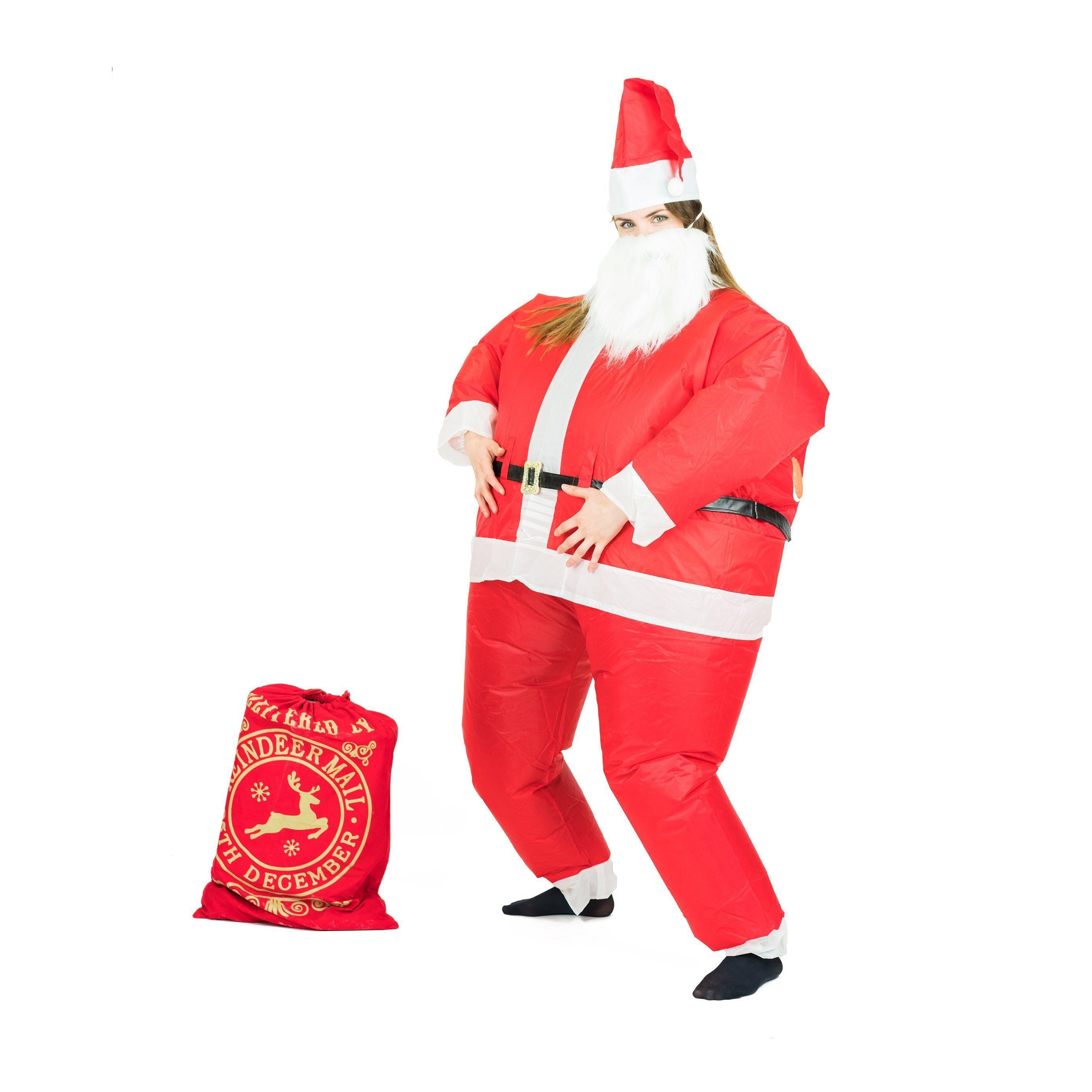 Costume Babbo Natale gonfiabile uomo